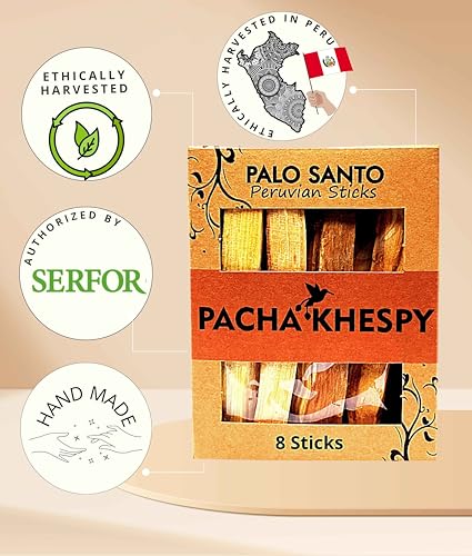 Palo-Santo-Premium-Sticks-8-Pack-Incense-from-Peru-Sustainable-and-Ethically-Sourced-100-Natural-for-Smudging-Aromatherapy-Yoga Palo Santo Premium Sticks 8 Pack Incense from Peru Sustainable and Ethically Sourced 100 Natural for Smudging Aromatherapy Yoga