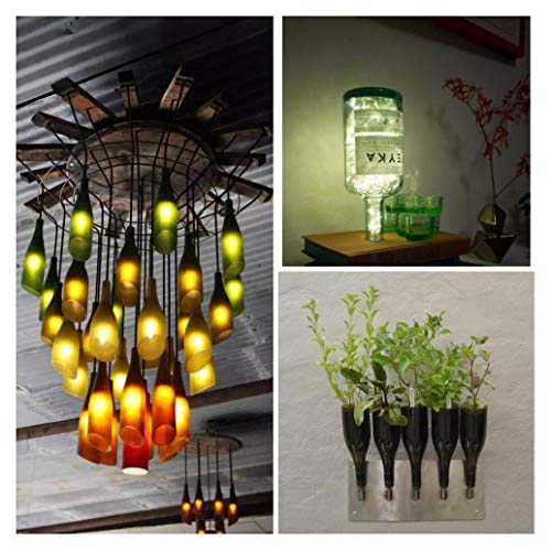 Glass Bottle Cutter, Wine Bottle Cutter, Glass Cutting Kit, 19-Piece Upgraded Version, Square And Round Wine Beer Glass Sculpture Cutter, Used To Make Square Lights, Candle Lights, Vases, Etc. #TOP2