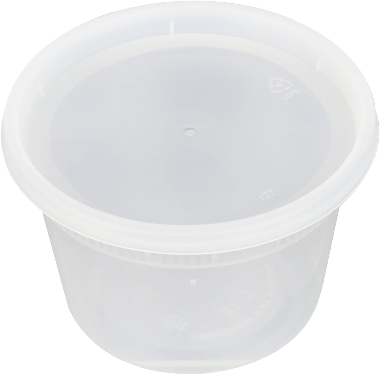 Restaurantware-Asporto 16 Ounce To Go Boxes, 100 Microwavable Round Soup Containers - Clear Plastic Lids Included, Do Not Contain BPA, Clear Plastic Soup Containers, Disposable