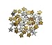 Produktbild Helmecke & Hoffmann * Glitzernde kleine Deko-Sterne Streudeko ca. 45 Stück | Gold-Silber oder rot | Weihnachten Weihnachtssterne | Ø ca. 2 cm