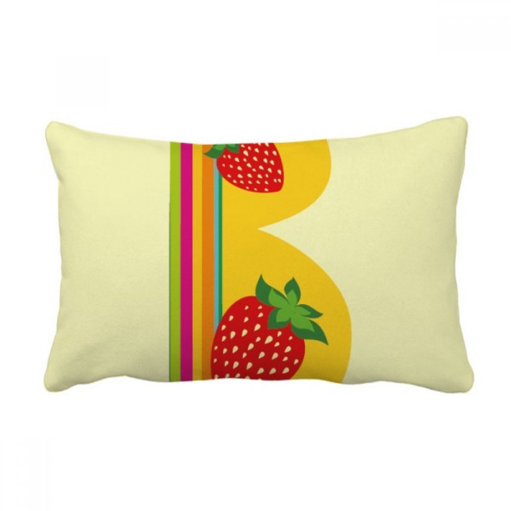 Coussin Alphabet Fraise multicolor 16x24 pouces pour canapé