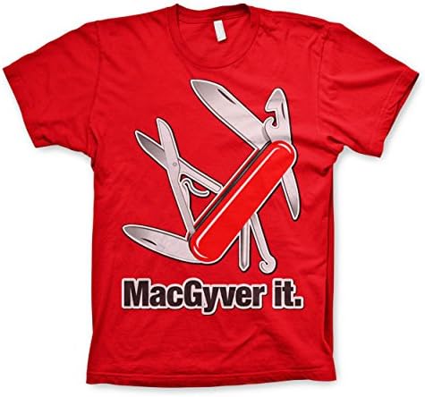 MacGyver Officially Licensed "It" T-Shirt - Red Crewneck Tee For Fans - View #10
