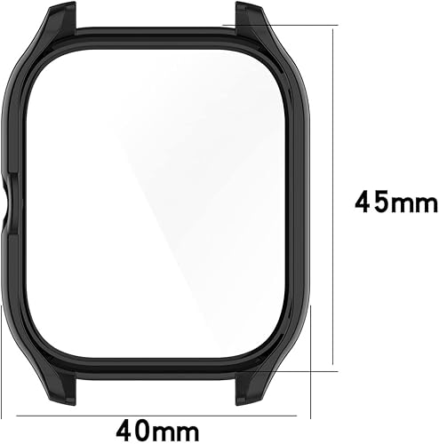 Miniatura 8 de HOMTERN Funda compatible con AMAZFIT GTS 4 funda rígida de policarbonato transparente con pantalla de vidrio templado cubierta completa a prueba de