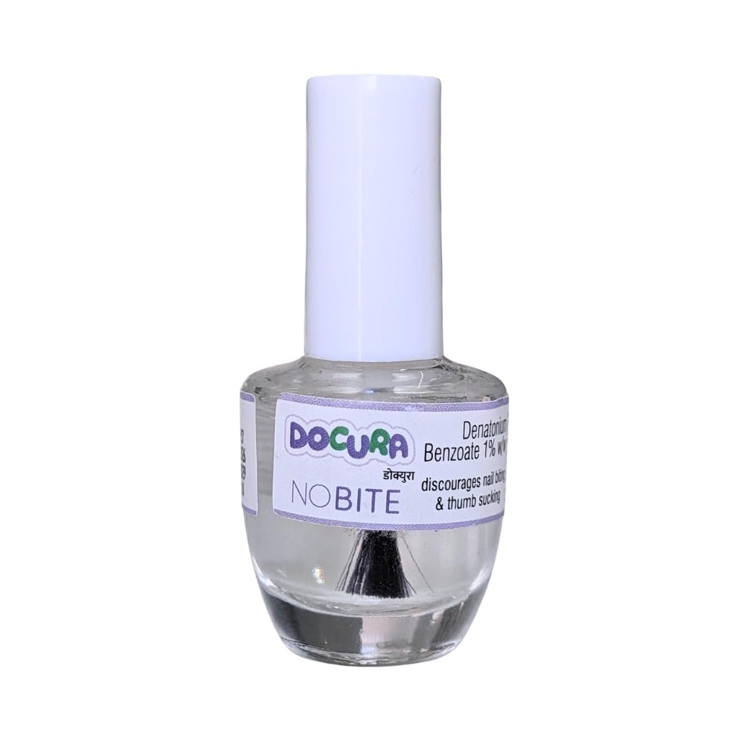 Docura No Bite | Thumb Sucking | Baby Nail Biting Nail Polish | Curated by Paediatricians | Discourages Thumb Sucking and Nail Biting | Bitter Taste | 9 ml (Pack of 1) 4