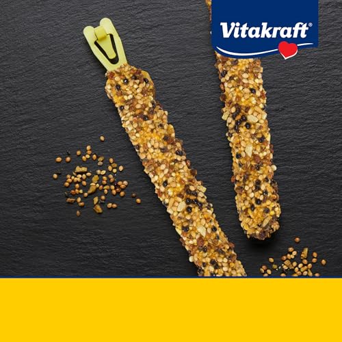 Image of Vitakraft Crunch Sticks Parakeet Treat - Pet Bird Treat Toy - Long-Lasting Chewing Fun (Sesame & Banana) (Pack of 2)