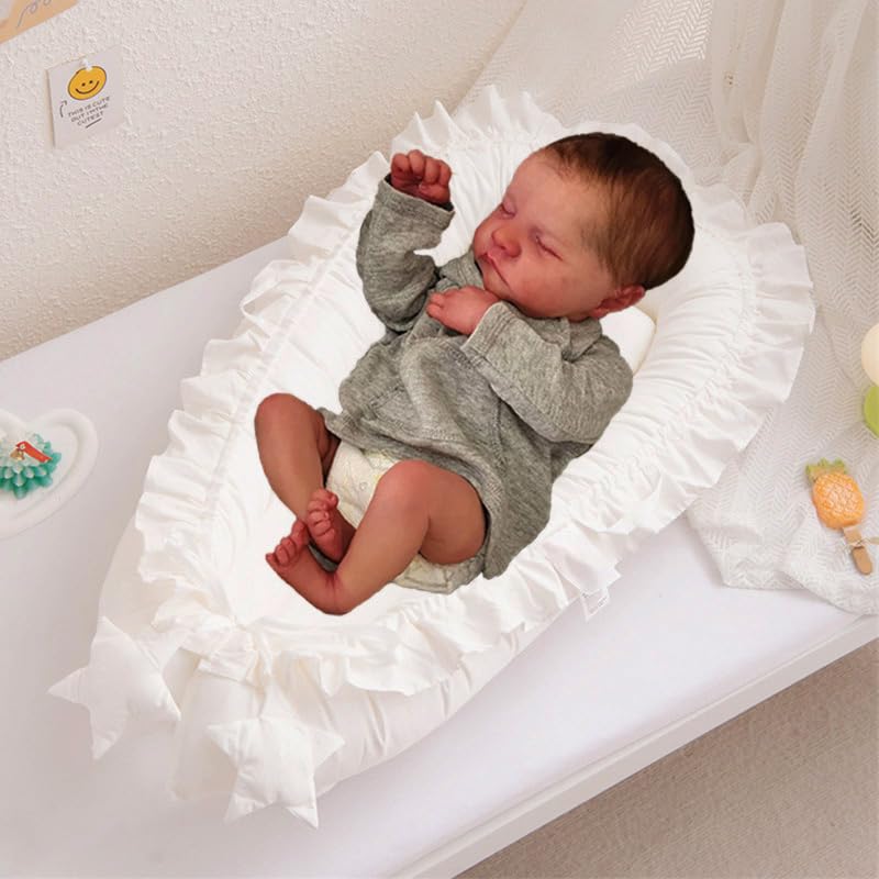 Muñecas de bebé Reborn de 19 pulgadas y 19.3 in, muñeca de bebé realista de silicona, lavable de cuerpo completo, aspecto realista, muñeca de silicona de cuerpo completo, niño