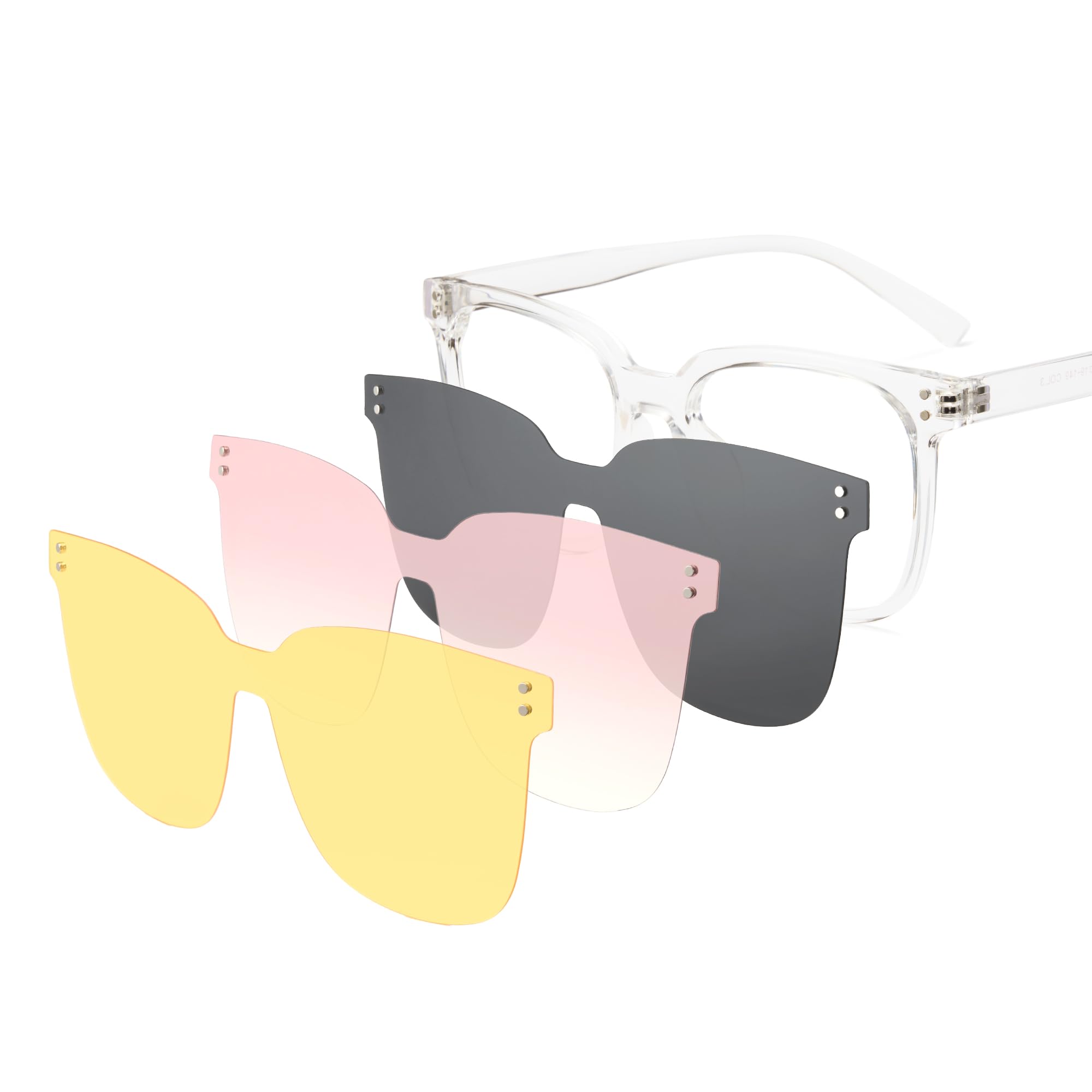 Cyxus Magnetic Clip-On Sunglasses Polarized Men Women UV Protection for Night Driving Fishing Golf Cycling P1573