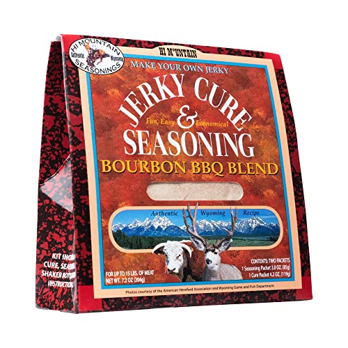 Hi Mountain Jerky Seasoning and Cure Kit | BOURBON BBQ BLEND | Beef Jerky Seasoning | Perfect for...