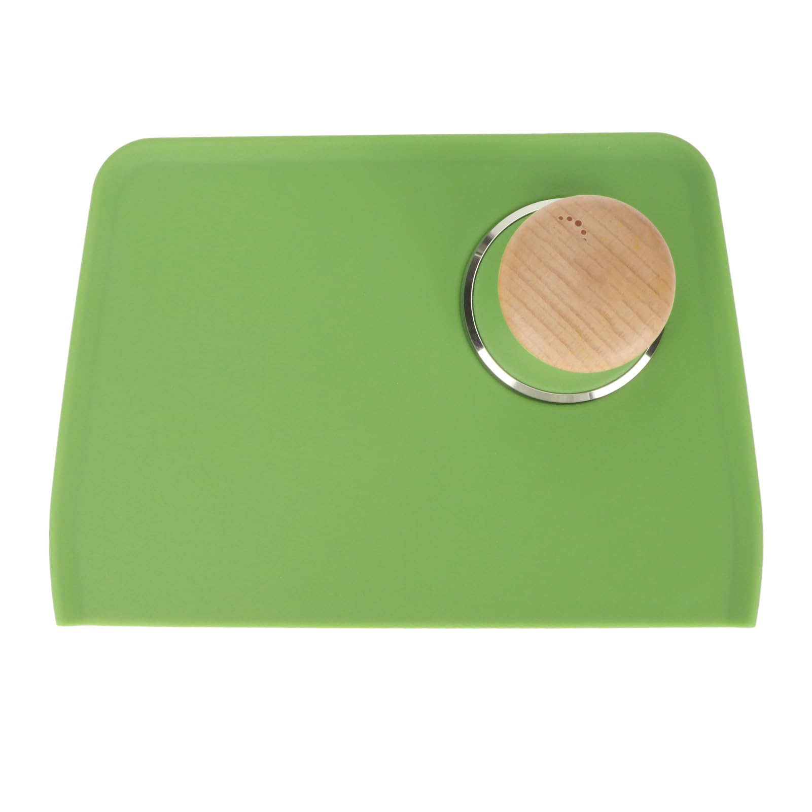 Wakects Tappetino Antipolvere per caffè Tappetino Antimanomissione in Silicone con Manico in Faggio 207 X 145 X 40 Mm Antipolvere Antiolio con Fessura Antimanomissione per la Postazione caffè dei