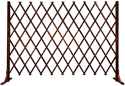 NDRFAWY 木製ガーデントレリスフェンスパネル 屋外ガーデン用 折りたたみ式モバイルウッドフェンス 花壇と緑化道路脇ピケットフェンス用の隔離ネット付き