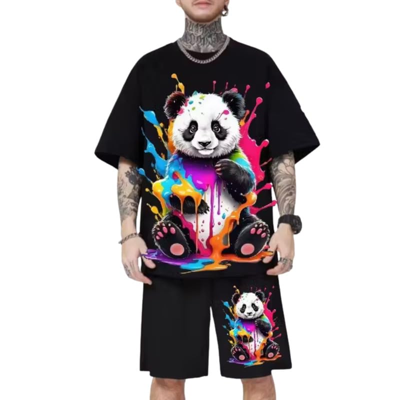 Summer Co-ord Set for Men Cotton T-Shirt & Shorts Relaxed Fit Stylish Summer Look for Gym, Home, Beach or Travel Wear-image-38