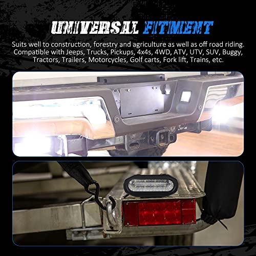 Northyun Led Third Brake Light, Rear High Mount Brake Lamp Led Tail Light Red And White Backup Reverse Light Universal Fits For Off Road Truck Pickup Suv Utv Trailer, 1Pc #TOP7