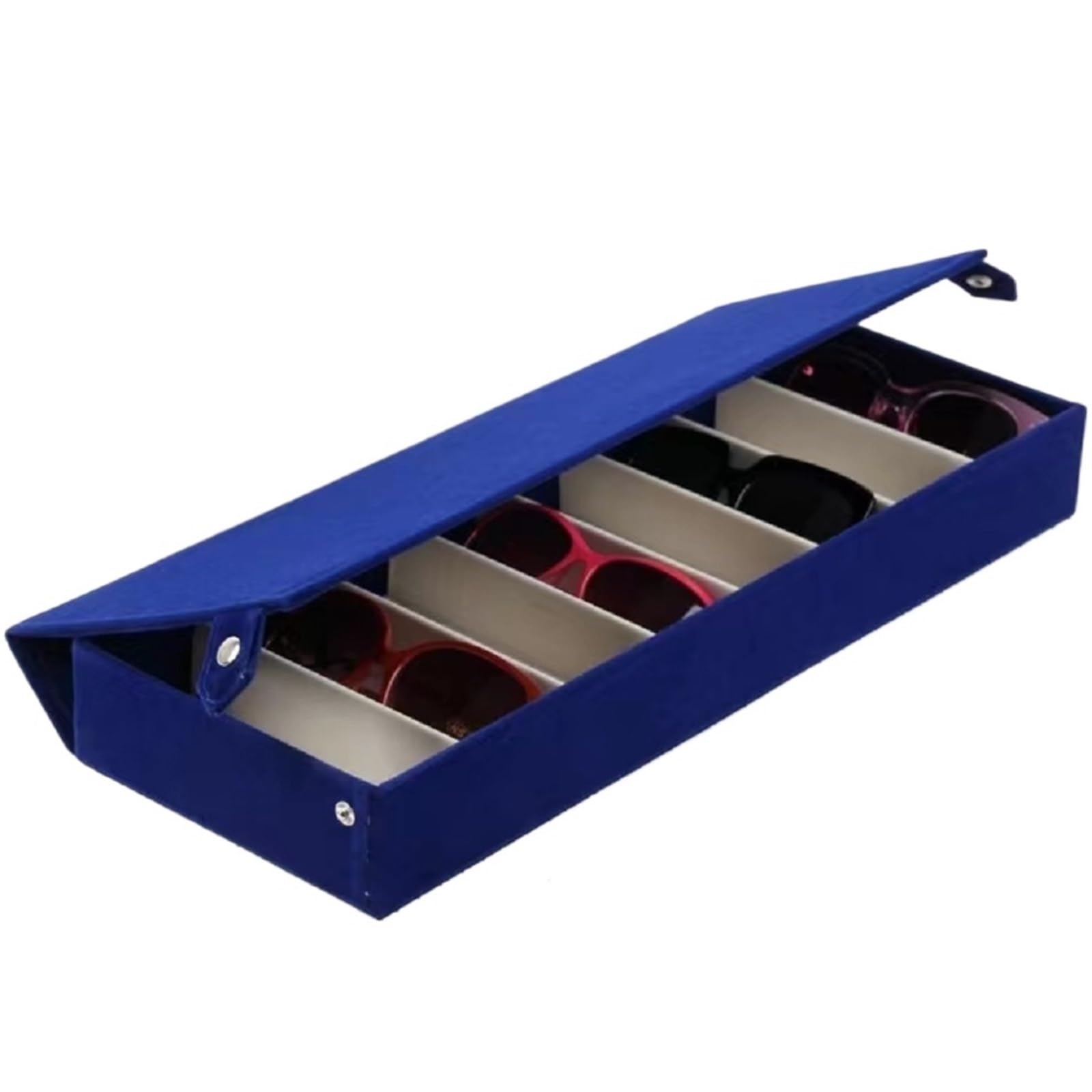 Organizador para Gafas De Sol Caja de Almacenamiento de Gafas de Sol de Gamuza Gruesa, Expositor de Gafas, Caja for presentación de joyería for Almacenamiento de Gafas de Sol(Blue)