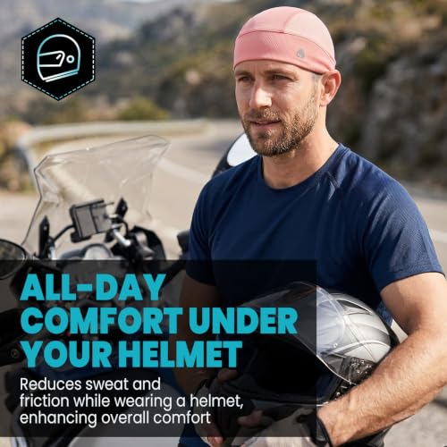 Image of YANIKY Skull Caps for Men, Breathable Mesh Helmet Liner Sport Cooling Skull Caps for Women Sweat Cap Lightweight Cycling Cap