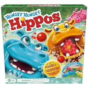 Hungry Hungry Hippos Game for Preschoolers | Instant Marble Relaunch, Easy Set-Up & Storage| Ages 4 and Up | 2 to 4 Players | Kids Games Hungry Hungry Hippos Game for Preschoolers Instant Marble Relaunch Easy Set Up Storage Ages 4 and Up 2 to 4 Players Kids Games