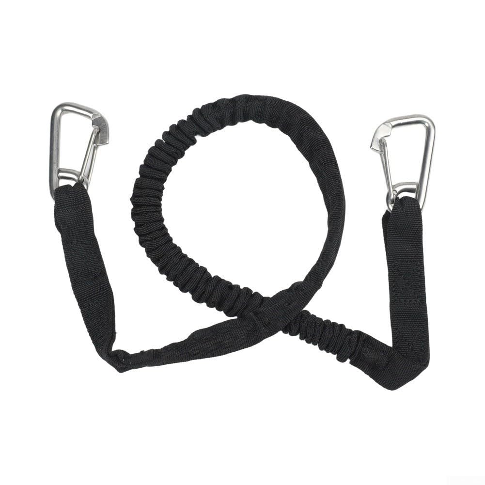 Cuerda elástica resistente de 3 pies para barcos y kayaks con correas resistentes a la intemperie y clips de acero para soluciones de acoplamiento seguras (azul)