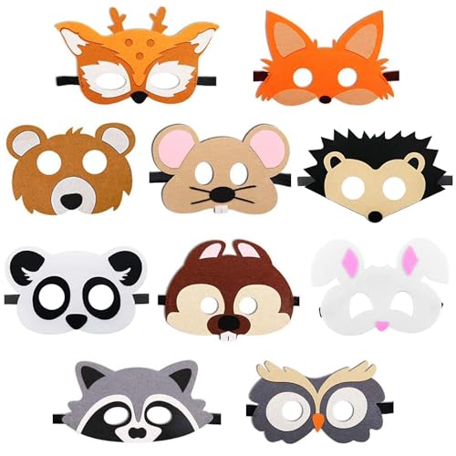 Mellystore Maschere di Animali in Feltro per Bambini - 10