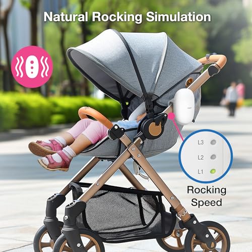 Miniatura 2 de Vtech Cochecito De Bebé Con Luz Nocturna Ámbar, Canciones Dulces, Sonidos Relajantes, Batería Recargable De Larga Duración, Usb-C, Chupete Portátil, Movimientos De Balanceo Ajustables Y Volumen