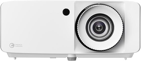 Optoma UHDZ66 4KUHD Home Cinema Laser Projector | 4000 Lumens Brightness | Long Throw Ratio | Supports 240Hz at 1080p | 3D Compatible | up to 303
