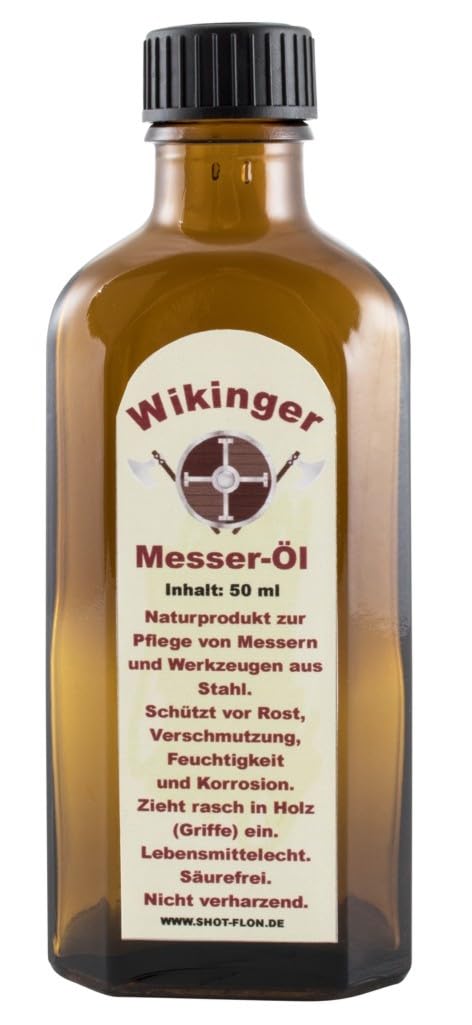 Olio Per Coltelli Vikingo 100ml | Olio Di Camelia Alimentare | Protezione Antiruggine Per Lame E Legno - Foto 9