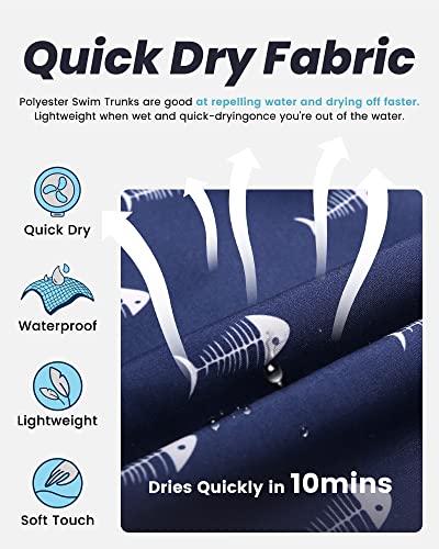 Image of maamgic Mens Swim Trunks Quick Dry Swim Shorts with Mesh Lining Funny Swimwear Bathing Suits 7inch