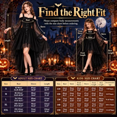 Qxutpo Witch Costumes Goth Medieval Vampire Women Halloween Costumes Adult - image 6