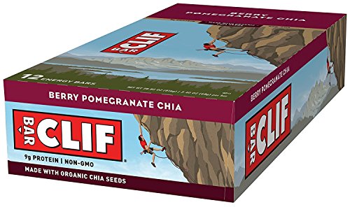 CLIF BAR - Energy Bars - Berry Pomegranate Chia - (2.4 Ounce Protein Bars, 12 Count)