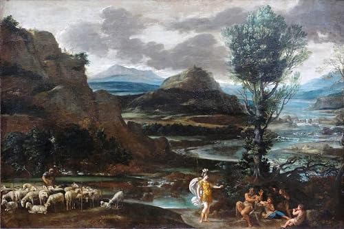 Cuadro Domenichino 60x90cm para transformar el salón con una pintura al óleo clásica elegante