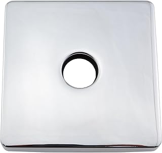 Square Shower Arm Flange 4 Inch Oversized Cover for Clown Protection Replacement Shower Head Cover Plate Universal Bathroom Eye Cover for Wall Mounted Shower Head Arm