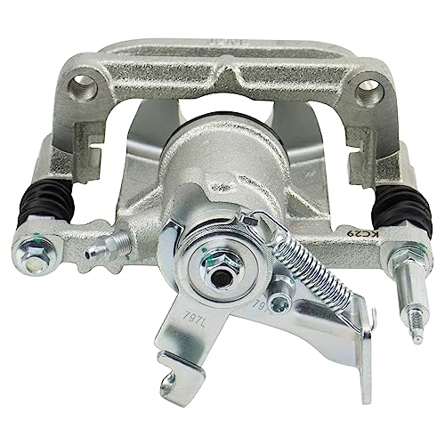 Image of TRQ Rear Driver and Passenger Side Brake Caliper Set Caliper Brackets Hardware Compatible with 2012-2017 Buick Verano