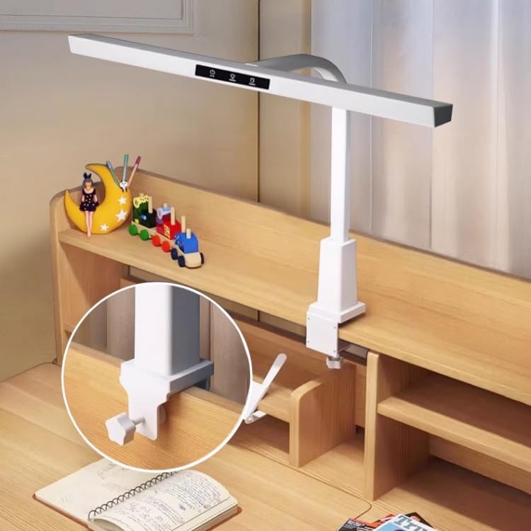 Tischlampen LED-Schreibtischlampe, Augenschutz-Schreibtischleuchte mit verstellbarem Schwanenhals, Touch-Steuerung, dimmbare Helligkeit, moderne Klemmlampe for Lesen, Studieren, Werkbank Nachttischlam
