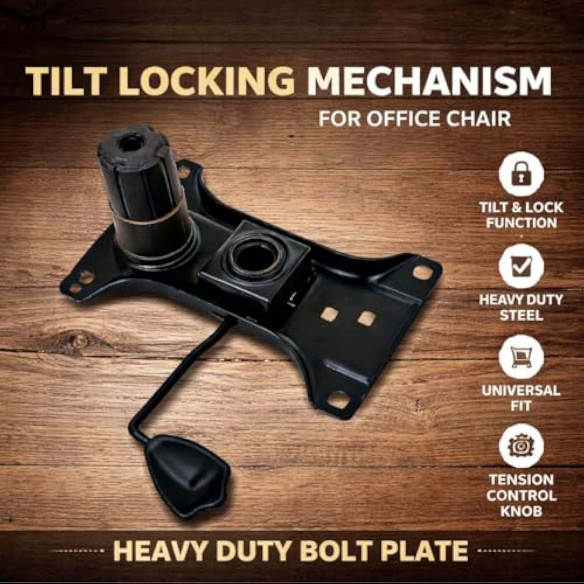 Universal Office Chair Tilt Lock Mechanism, Heavy Duty Replacement