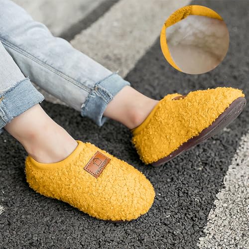 IWIHMIV Toddler Winter Shoes Boys Plush Snow Shoes Non Slip Sole Cotton Slippers Ankle Flat Casual Walking Plush Slippers4