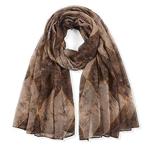 Ladies Tartan Scarfs Muslim Style For Men Womens Sale Plaid Check Wraps Scarves Hijab Voile Prayer Shawls Blankets(Brown)