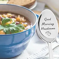 Presente de aniversário para marido, namorado, presente de aniversário da esposa, namorada, bom dia, colher de café bonita para ele, homens, presentes de dia dos namorados para marido, marido, noivo