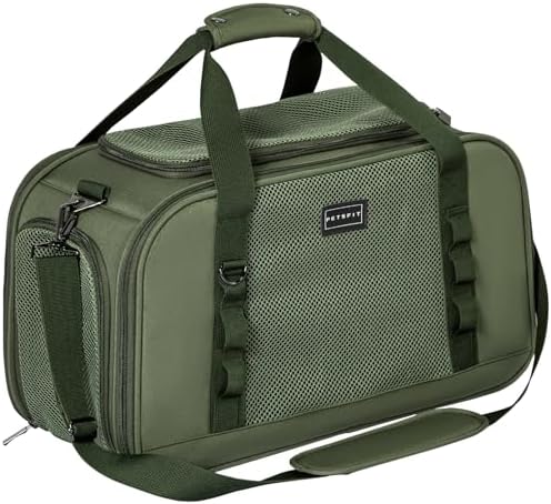 Petsfit Carrier for Cats and Small Dogs, Air Transport Bag with P...