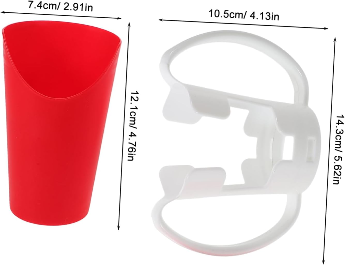 Nosey Drinking Cup for Elderly Special Handle Design for Easy Swallowing Support Durable Plastic Training Cup for Adults with Coordination Red Color with Base