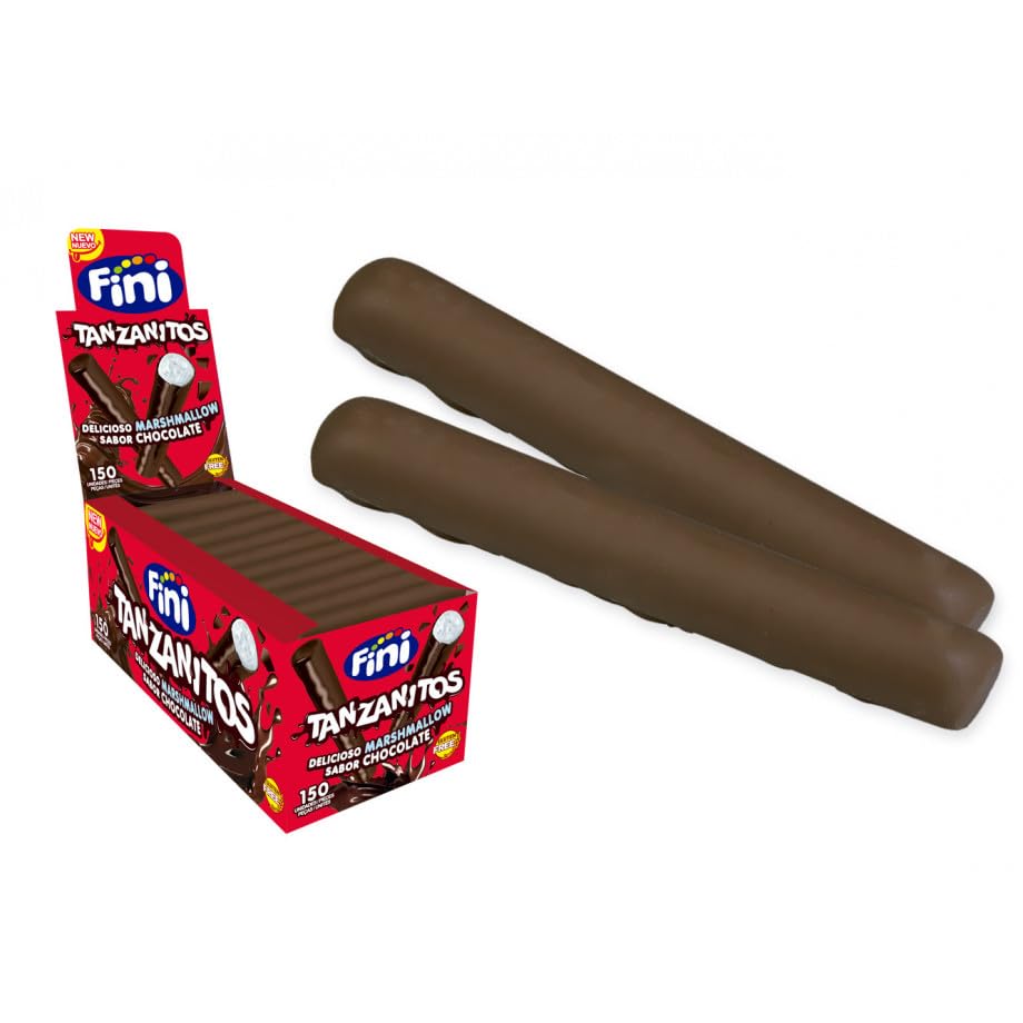 Fini Tanzanitos de Chocolate – Marshmallow con Cobertura de Chocolate – Caja de 150 Unidades – Nubes de Golosina para Fiestas, Cumpleaños, Candy Bar y Eventos