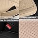Black Panther Sitzauflagen Auto PU Leder Autositzbezüge Vordersitz Universal Fit 90% der Autos Sitze, 20,8’’ * 21’’ (1 Paar - Beige)