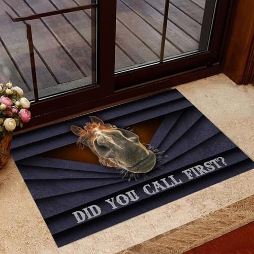 ���փ}�b�g ���߂Ĕn���Ăт܂������H�n�D���̕��ւ̑��蕨�A�_�Ƃ̕��ւ̑��蕨�A�Ƒ��ւ̑��蕨 50×80cm doormat Did You Call First Horse Gift For Horse Lovers Gift For Farmer Gi