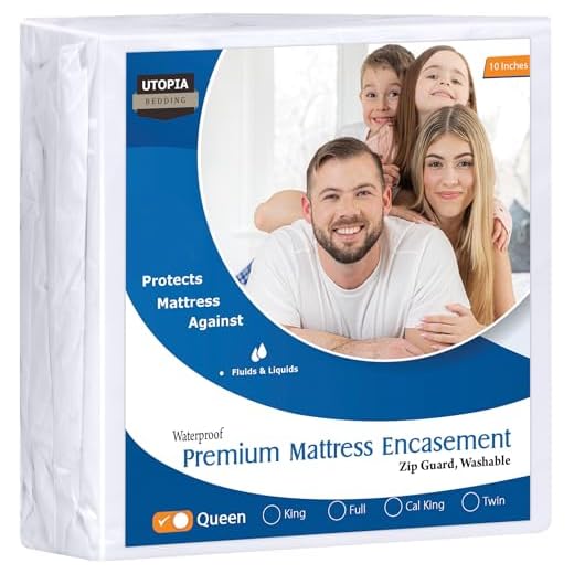 Utopia Bedding Waterproof Box Spring Encasement – Breathable Zippered Cover Mattress Protector - Fits 11 Inches Deep - Bed Bug Proof (Queen)