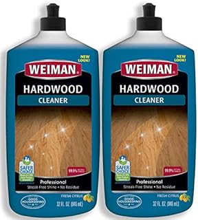 Weiman Wood Floor Cleaner (2Pack) 32 Ounce - For Hardwood Finished Oak Maple Cherry Birch Engineered and More - Professional Safe Steak-less
