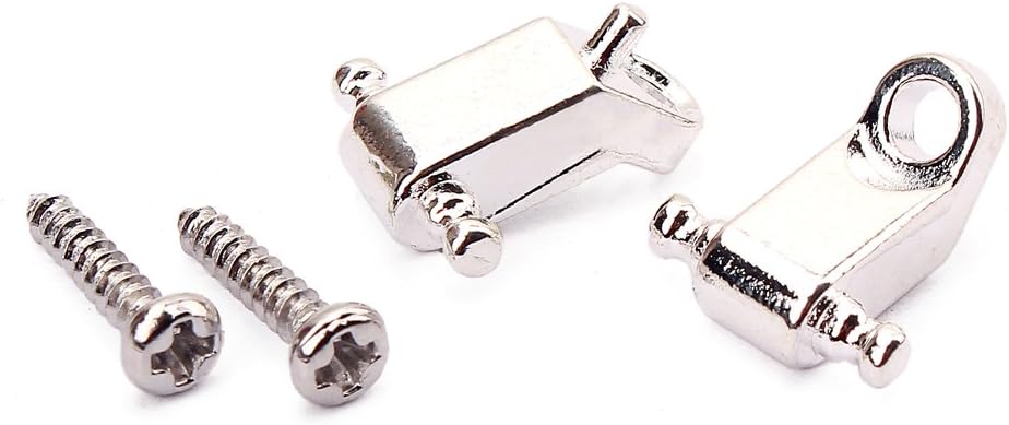Alnicov 2 PCS Guitar String Trees Guitar String Retainer Guides For Strat Tele Guitars Chrome, Silver - Image 5