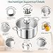 TEAMFAR Kochtopf, 20cm Topf Induktion aus 3-Lagen Edeastahl, 3,3L