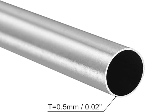 Miniatura 3 de uxcell Tubo redondo de acero inoxidable 304 de 0.551in de diámetro exterior, 0.020in de grosor, 11.811in de longitud, 3 piezas