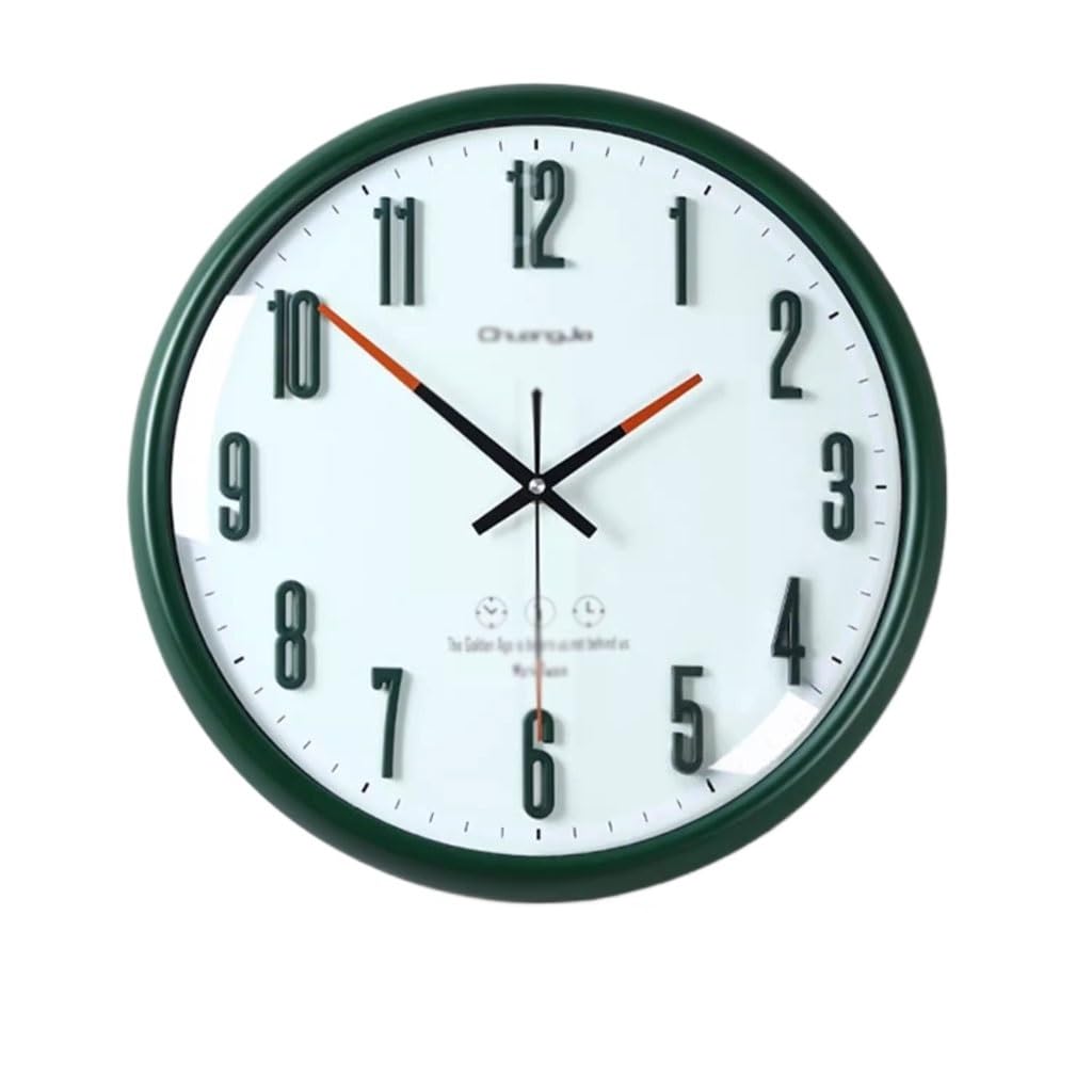 EINES Silent Decorative Wall Clock Punch-free Wall Clock Home Living Room Wall Clock Modern Clock Easy to Read