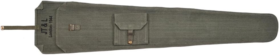 World War Supply British Lee Enfield Canvas Rifle Case OD Marked JT&L London 1944"
