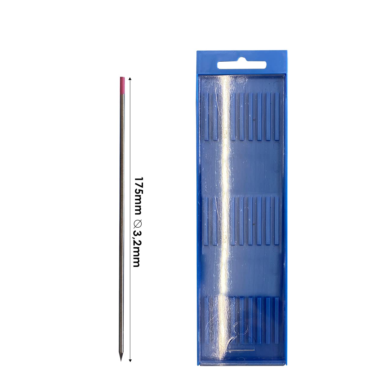 10x Wolfram Elektrode W+Oxid (pink), WIG-Schweißen, Strahlungsfreie Lymox Elektrode geeignet für alle WIG- und Plasma-Schweißverfahren, ideal für das automatisierte Verfahren, universell einsetzbar