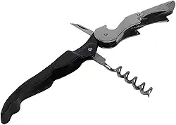 WOLFF - Saca-Rolhas de Inox 2 Estágios 13cm x 2cm - Preto