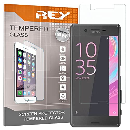 REY Protector de Pantalla para Sony Xperia X, Cristal Vidrio Templado Premium
